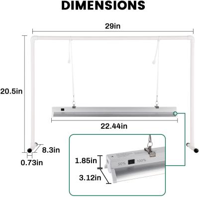 China Seed Starting iPower 2 Feet LED Grow Light Stand Natural White Full Spectrum For Indoor Plant Starting Seeds And Propagating Cuttings, Pruning for sale