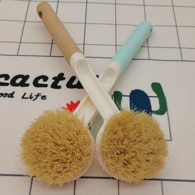 China Sustainable Natural Biodegradable Sisal Fiber Handle Brush For Kitchen Cleaning Brush Dish Brush Kitchen for sale