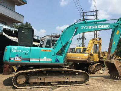 China Mitsubishi Engine Used Kobelco Excavator SK200-6 700mm Shoe Size for sale