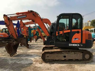 Cina Seconda mano piccolo Doosan 8 condizione di lavoro eccellente dell'escavatore DH80-7 di tonnellata in vendita