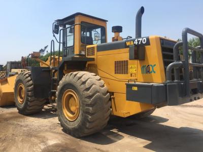 China KOMATSU usada resistente rueda el cargador, color de la original de KOMATSU Payloader WA470-3 en venta