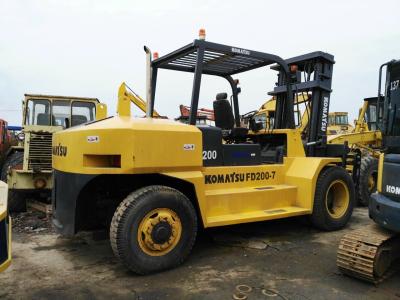 China 20 toneladas utilizaron la garantía de un año diesel de las horas de trabajo de KOMATSU FD200 3792h de la carretilla elevadora en venta