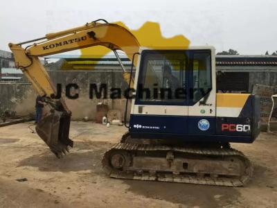 China Original Komatsu PC 60 Excavator / Used Komatsu Diggers With 0.3m³ Bucket Size for sale