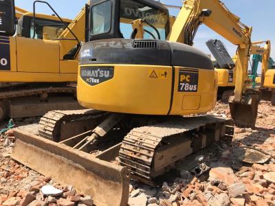 Chine 8 tonnes ont employé la taille originale de seau de ³ de l'excavatrice 0.5m de l'excavatrice PC78US Japon de KOMATSU à vendre