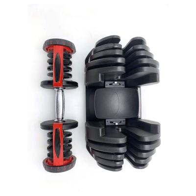 China Fitness Equipment Steel Gym 40kg Adjustable Dumbbell For Body Building for sale