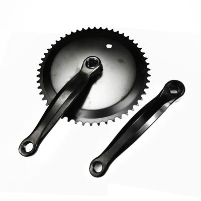 China BMX 52T blackforged alloy steel bicycle sprocket and 170 bicycle crankset for sale