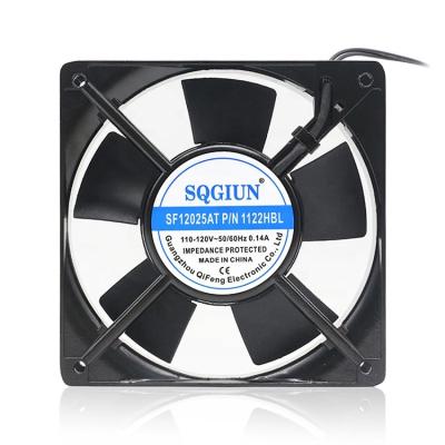 China Factory 12cm 120mm Dual 12025 Copper Motor 25mm Ball Bearing Axial Fans Low Noise Industrial Fans AC 110V for sale