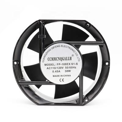 China Low noise industrial 51mm axial fan oil containing AC 110V 120V fan 17251 17cm 172mm from factory for sale