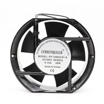 China Factory AC 380V 17251 17cm 172mm 51mm Oval Blower Low Noise Industrial Oil Containing Axial Fan for sale