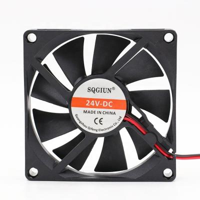 China DC 24V 8015 80mm Low Noise Mini Motor Low Noise Power Saving Axial Fan DC Fan for sale