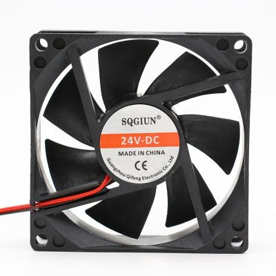 China DC 24V 8025 80mm Low Noise Mini Motor Low Noise Power Saving Axial Fan DC Fan for sale