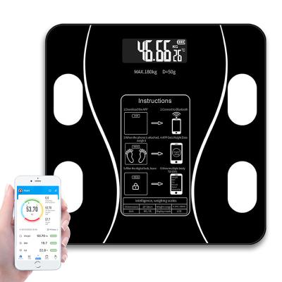 China Smart Digital Home Bathroom Body Fat Scale , BMI Scales Body With Tempered Glass , Body Composition Analyzer for sale