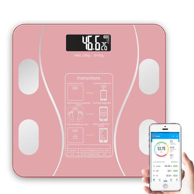 China Home Smart Wireless Digital Bathroom Weight Scale Body Composition Analyzer With Smartphone App Monitor Body Fat Scale for sale