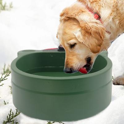 China Automatic Winter Electric Pet Self Heated Dog Water Feeder Bowl Outdoor Constant Temperature Heating Bowl for sale