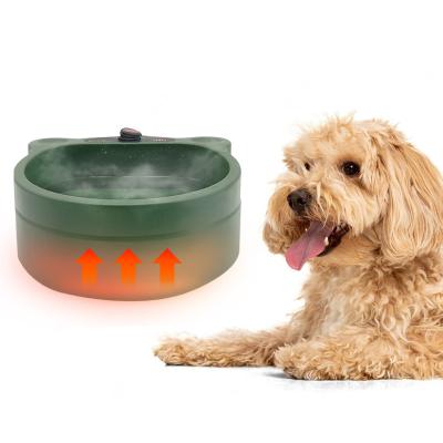 China Custom Auto Heating Automatic Thermal Water Logo Dog Cat Pet Puppy Homeothermal Feeding Bowl for sale