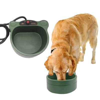 China Durable Cat Automatic Thermostatic Designer Water Bowl Automatic Electric Heated Dog Bowl for Pets Rabbits Chickens for sale