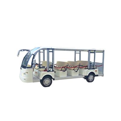 China YIMIAO White 14 Passenger Electric Resort Car Sightseeing Bus Electric Car For Sale 1120kg for sale