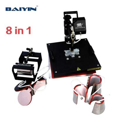 China Hotels 8 in 1Combo heat press machine-machine for heat transfer for sale