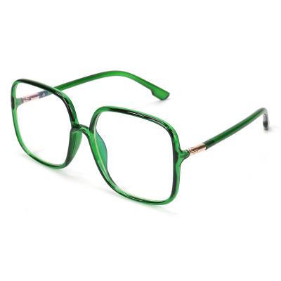 China Fashion 3381 Large Light Green PC Rectangle Flat Glass Optical Frame for sale