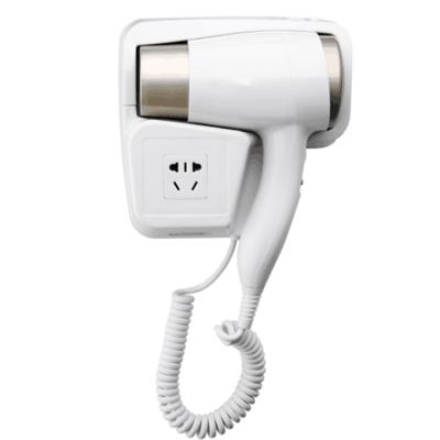 China Hotel Home Appliance Bathroom Plastic Base Wall Mounted 1300W Hair Dryer for sale