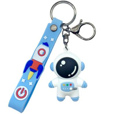 China Environmental Friendly Promotional Astronaut Silicone Gift Cartoon Key Chain Key Chain for sale