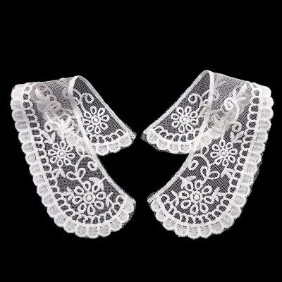 China 3D Chest Flowers Embroidery Lace Up Diy Fashion Accessories Applique Patches Design Custom Hollow Out 3D Polyester Lace Net Fabric for sale