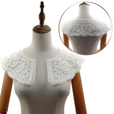 China 3D lace up shawl accessories embroidery faux collar accessories crochet knitting yarn Eugen bead fabric applique doll brought for sale