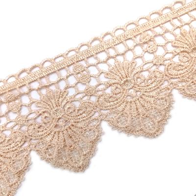 China Water Soluble Lace 3D Embroidery Lace Accessories Stereoscopic Hollow Polyester Material DIY Lace Accessories 4.5cm Width for sale