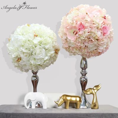 China Artificial Flower Ball Centerpieces and Custom Flower Row Butterfly Wedding Artificial Flower Row Table Centerpieces Flower Ball for sale