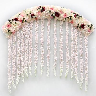 China Flower Row 1m DIY Wisteria Flower Row Decor for Party Wedding Arch Backdrop Flower Arrangement for sale