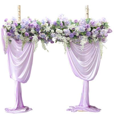 China Luxury Purple DIY Flower Arrangement Artificial Flower Wedding Party Decor Window Sill Garland Curtain Flower Ball for sale