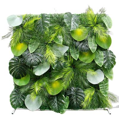 China 40*60cm Plastic Grass Plants Wall Panel Wedding Backdrop Party Custom Artificial Home Decor for sale