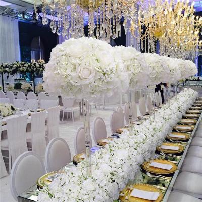 China Wedding Decor Flower Row 100CM Wedding Backdrop Props Artificial Gypsophila Flower Row for sale