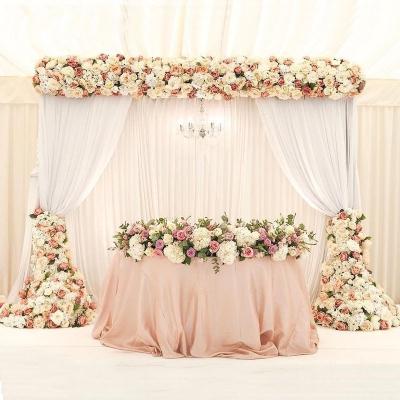 China 150cm Custom Party Wedding Decor Road Lead Artificial Flower Silk Row for sale