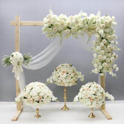 China Phalaenopsis Rose Artificial Flowers Ball Wedding Centerpiece Decor Stage Party Background Silk Flower Arrangement for sale