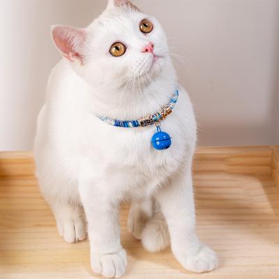 China DETACHED Pet Supplies Pet Cat Collar With Bell Adjustable Buckle Colorful Cat Accessories Small Dog Collar for sale