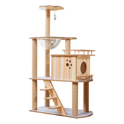 China Multi Function High Quality Economical Durable Cat Climbing Frame Durable Wooden Cat Jumping Platform for sale