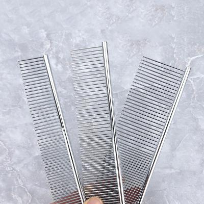 China Viable Pet Combs Stainless Steel Dog Grooming Supplies Pet Stabilized Hair Removal Supplies Comb Grooming Brush for sale