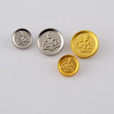 China Washable Custom High Quality Gold Color Sewing Shank Button For Women Dresses for sale