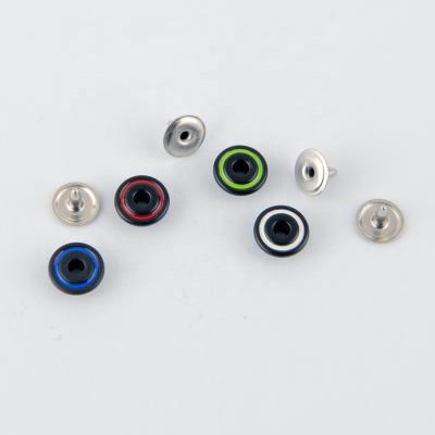 China Custom Nickel Free Red Color 10mm Alloy Black Blue Rivet For Jeans for sale