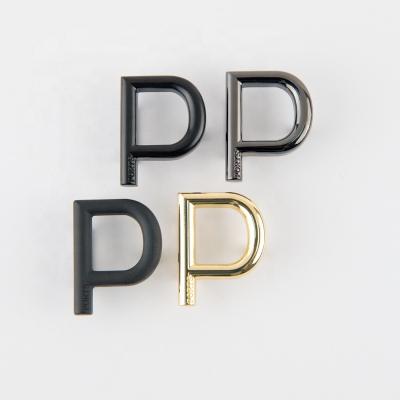 China Custom Luxury Pin Buckle Brand Quality Letter P Metal Belt Pin Buckle for sale