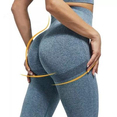 China 10Colors Women's Breathable High Waist Seamless Sports Flexibility Workout Butt Gaiters High Crack! crack! for sale