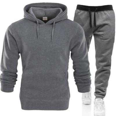 China Anti-pilling Mens Jogging Full Tracksuit Hoodies Gym Contrast Fleece Joggers Set Tracksuit Tops And Bottoms Set for sale