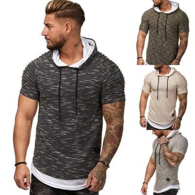 China 2021 Anti-Wrinkle Men's Fitness Cami Printed OEM Slim Fit T-shirt Cotton T-shirt With Custom Printing for sale