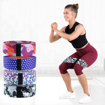 China 2021 Custom Latex Hip Resistance Band Set Design Fabric Fitness Exercise Bare Bands For Glutes Non-Slip Deep Squat Bands for sale