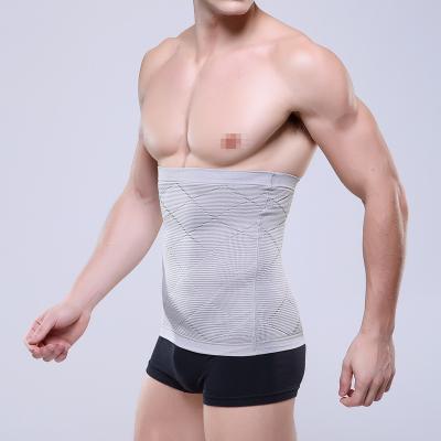 China Custom Logo Antibacterial Fitness Waist Trainer Breathable Polyester Sauna Sweat For Men Slimming Waist Shaper for sale