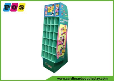 China Promotional Cardboard Pop Displays With Small Pocket Cells And Base Stand POC037 for sale