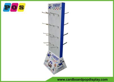 China Double Sided Durable Cardboard Display Stands With Metal Pegs For Baby Shoes HD055 for sale