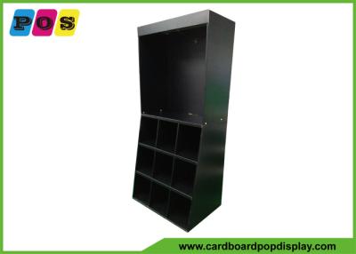 China Black Printing Cardboard Display Shelves , T Shirts POP Cardboard Display With Matt Lamination FL182 for sale