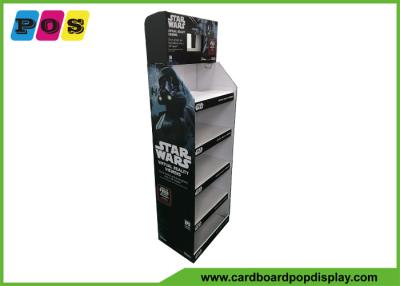 China Five Shelves Cardboard Retail Display , 7 Inch LCD Screen Shop Display Stands For Star Wars Toys FL194 for sale